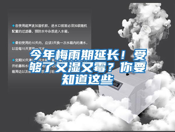 今年梅雨期延長！受夠了又濕又霉？你要知道這些