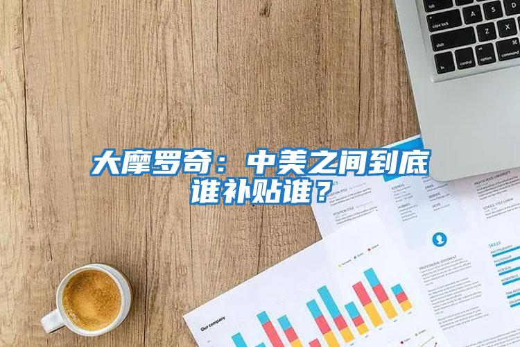 大摩羅奇：中美之間到底誰補貼誰？