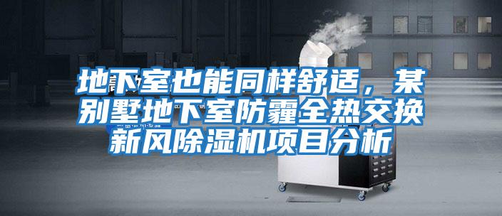 地下室也能同樣舒適，某別墅地下室防霾全熱交換新風(fēng)除濕機(jī)項(xiàng)目分析