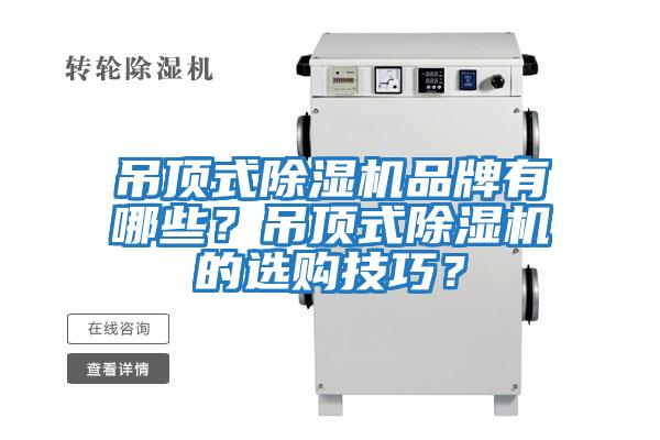 吊頂式除濕機品牌有哪些？吊頂式除濕機的選購技巧？