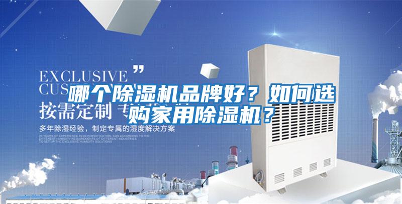 哪個除濕機品牌好？如何選購家用除濕機？