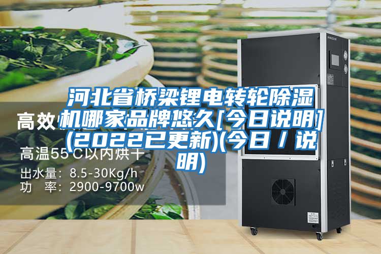 河北省橋梁鋰電轉(zhuǎn)輪除濕機(jī)哪家品牌悠久[今日說明](2022已更新)(今日／說明)