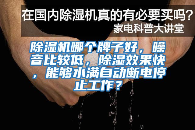 除濕機哪個牌子好，噪音比較低，除濕效果快，能夠水滿自動斷電停止工作？