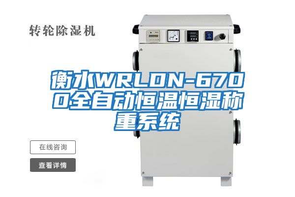 衡水WRLDN-6700全自動(dòng)恒溫恒濕稱重系統(tǒng)